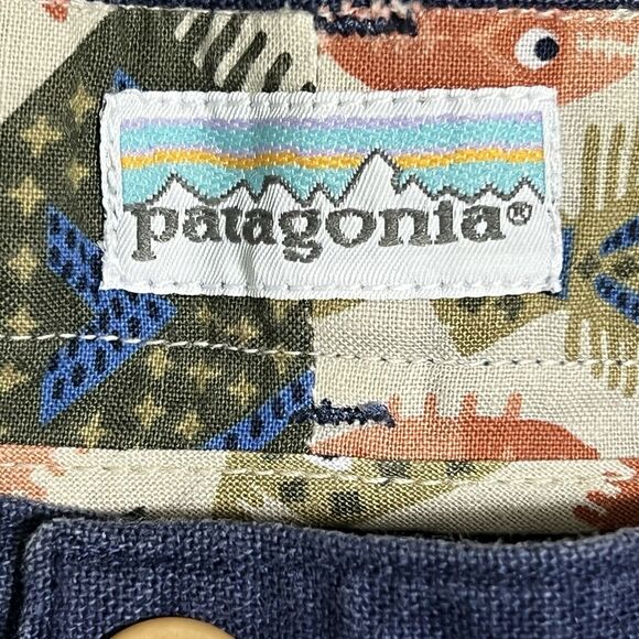 Vintage Patagonia Chino Shorts Mens Tag 38 Fit 36 Blue Double Pleat Evenly Faded - Picture 4 of 14